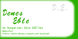 denes eble business card